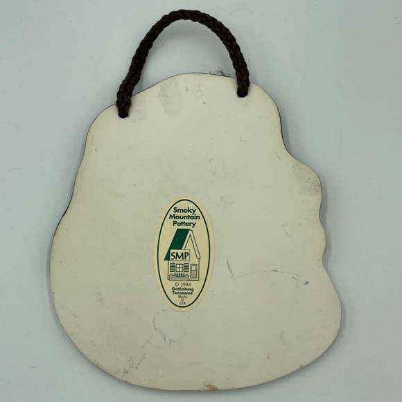 Vintage Smoky Mountain Pottery Lab Dog Ceramic Sign Wall Hanging Studio Art - Picture 5 of 9